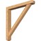 Ekena Millwork Traditional Craftsman Smooth Bracket w/ Offset Brace, Western Red Cedar, 5 1/2"W x 42"D x 42"H BKT0604X42X42TRA04SWR - alternate 1